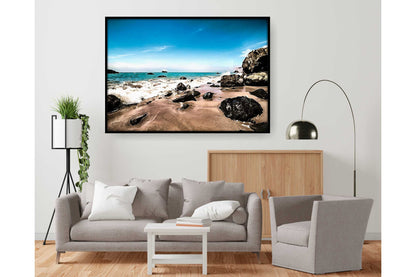 Beach Ocean Wall Art. Beach Prints. Artistic Watercolour beach print. Ocean Prints. Size A4. #0145