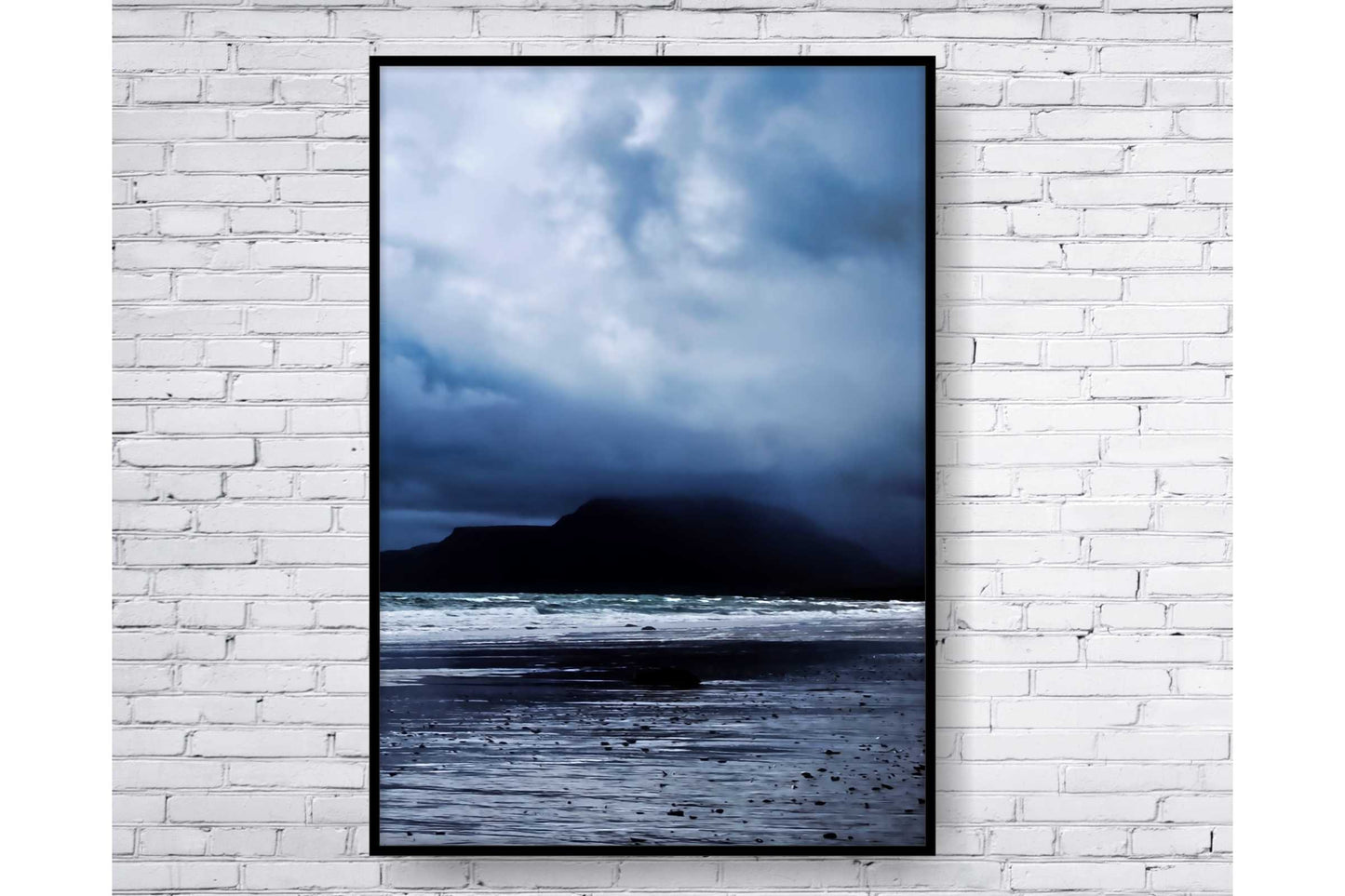 Set of 3 prints. Beach Ocean Wall Art. Watercolor Beach Prints. Stormy ocean. Size A4. #0221