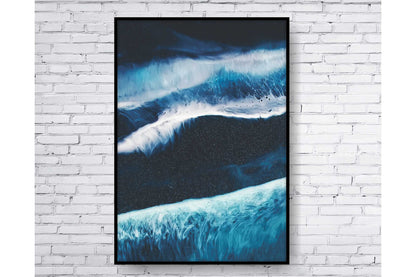 Set of 3 prints. Beach Ocean Wall Art. Watercolor Ocean Waves Prints. Size A4. #0247