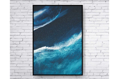 Set of 3 prints. Beach Ocean Wall Art. Watercolor Ocean Waves Prints. Size A4. #0247