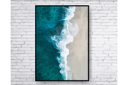 Set of 3 prints. Beach Ocean Wall Art. Watercolor Ocean Waves Prints. Size A4. #0248