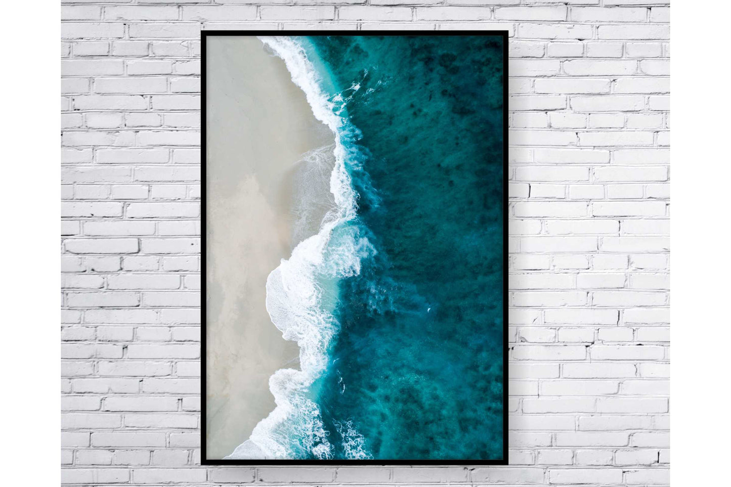 Set of 3 prints. Beach Ocean Wall Art. Watercolor Ocean Waves Prints. Size A4. #0248