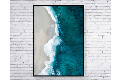 Set of 3 prints. Beach Ocean Wall Art. Watercolor Ocean Waves Prints. Size A4. #0248