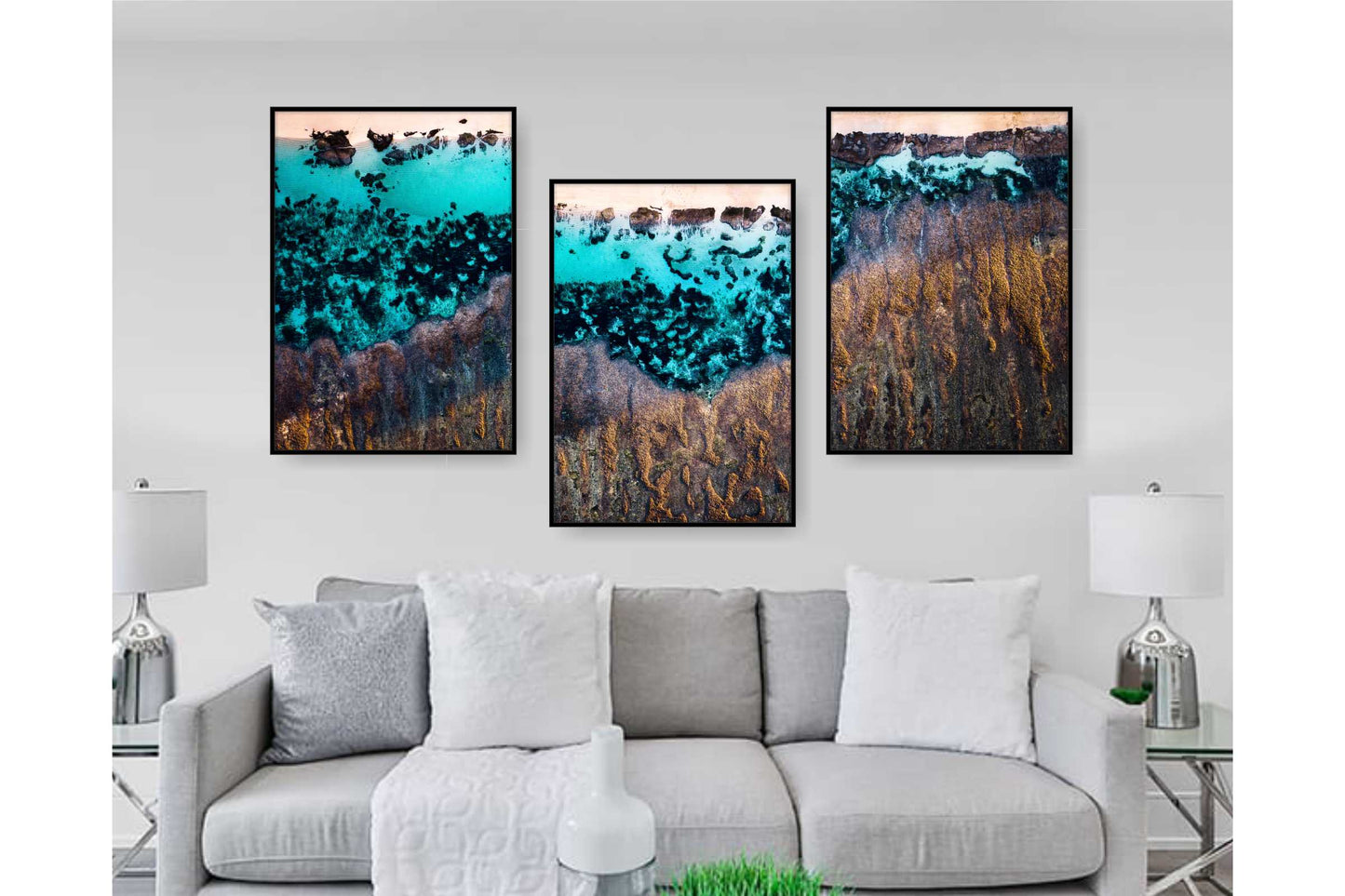 Set of 3 prints. Beach Ocean Wall Art. Ocean Prints. Ocean waves. #0261