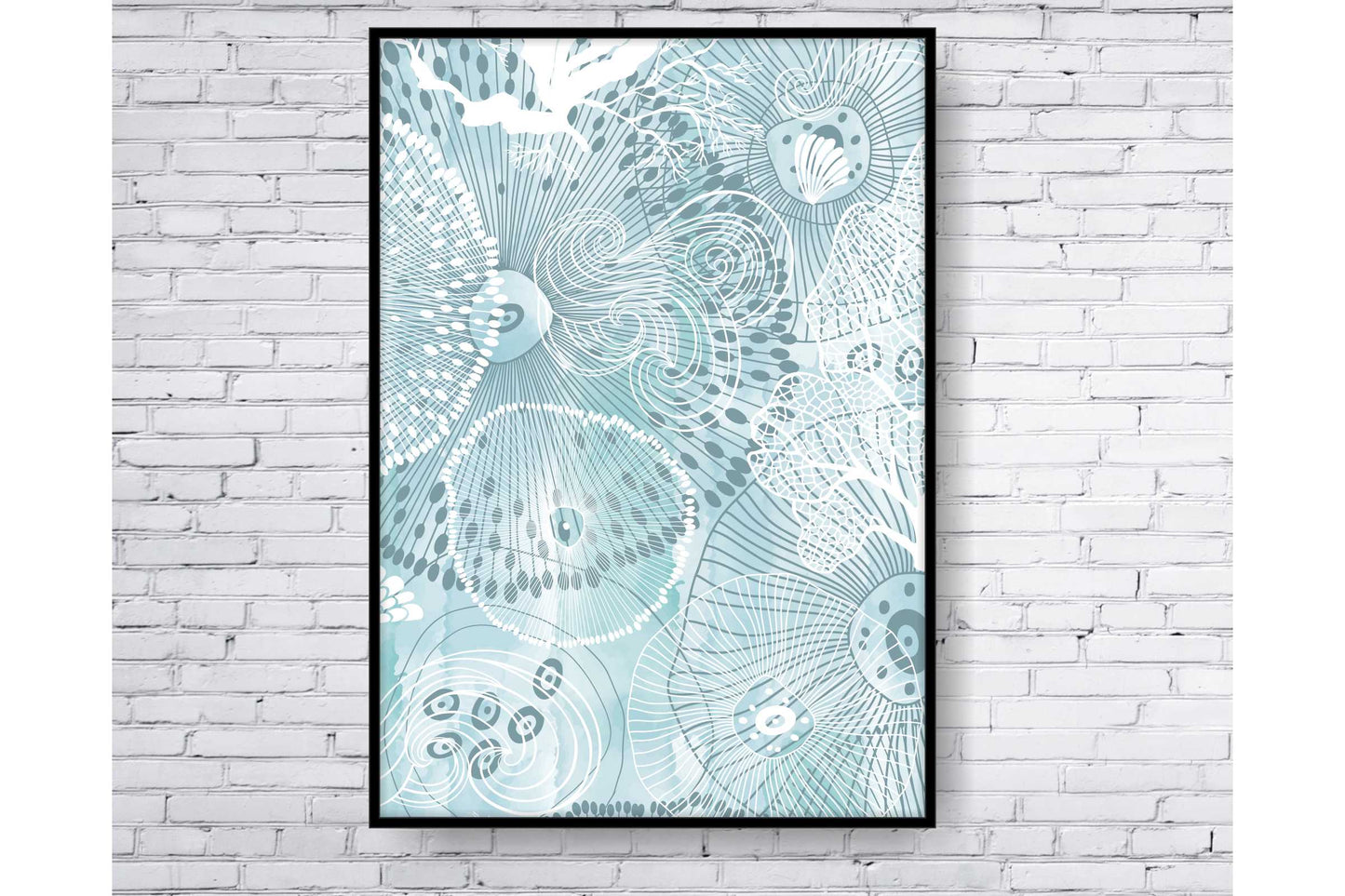 Set of 2 prints A4 Size. Beach Ocean Wall Art. Watercolour coral Prints. #0277