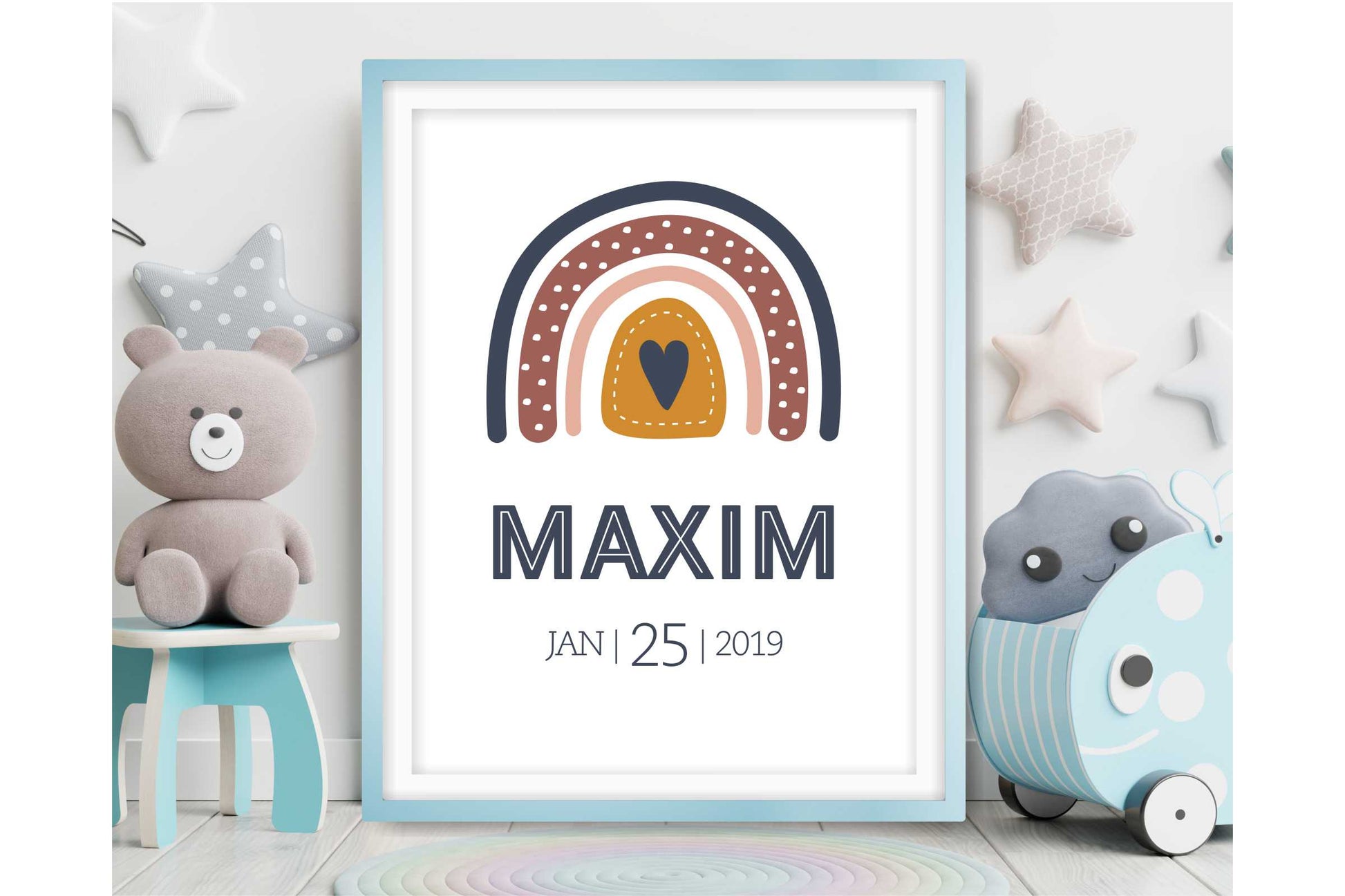 Wall Art Print for Boys Room Personalized