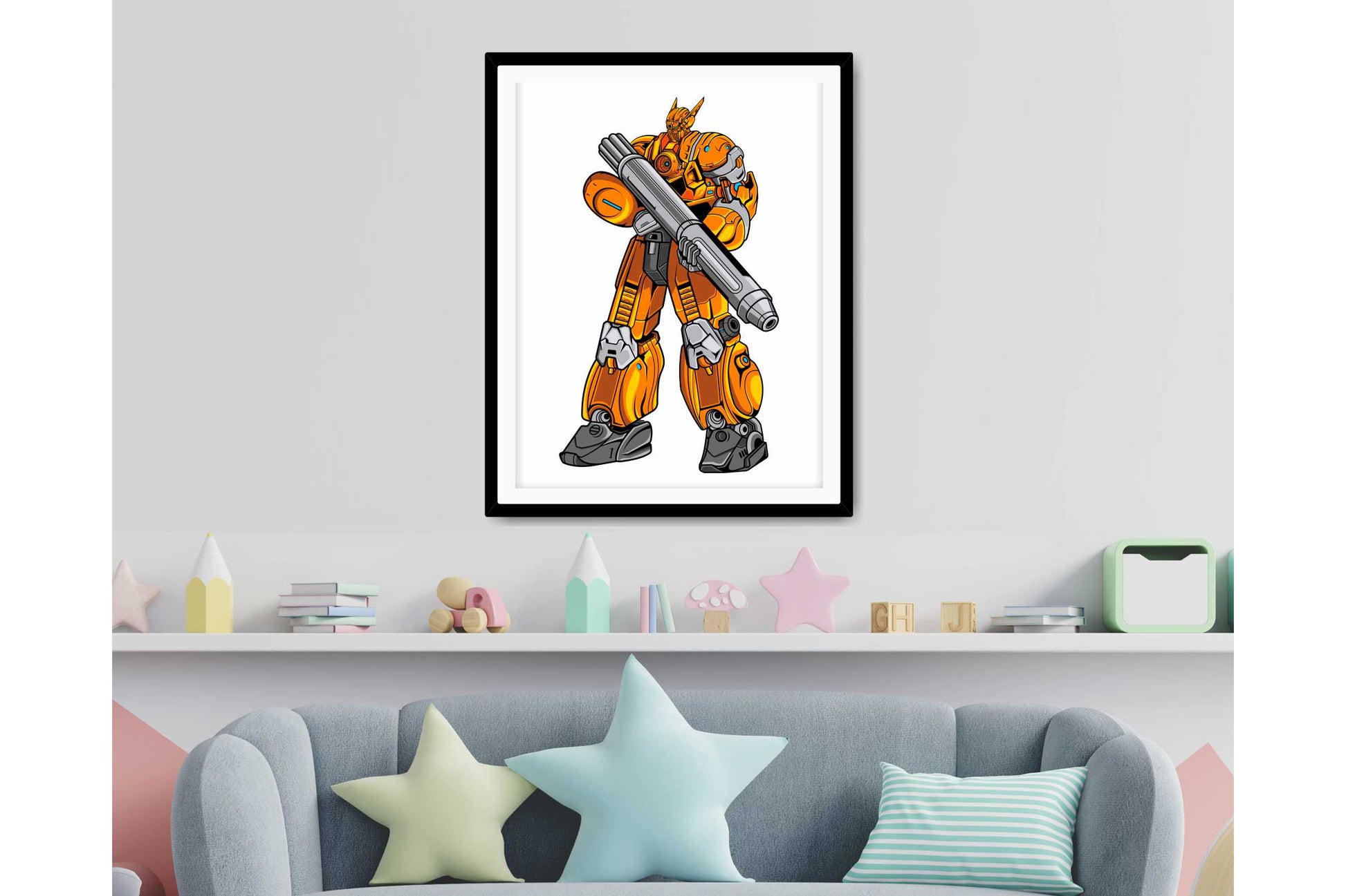 Wall Art Print for Boys Room Transformers