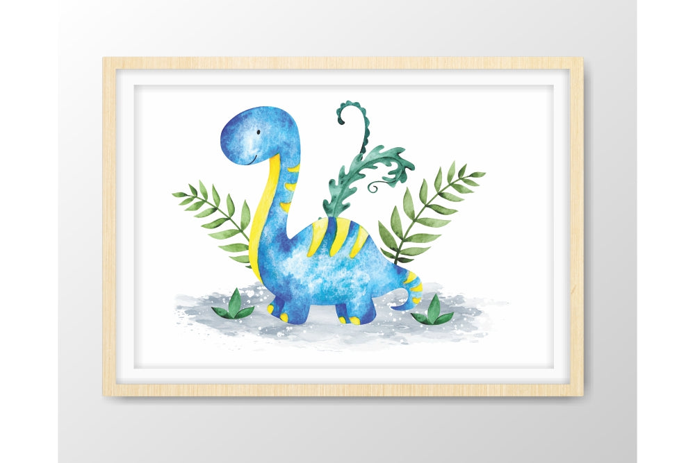 Prints for Boys Room. Dino Cartoon.