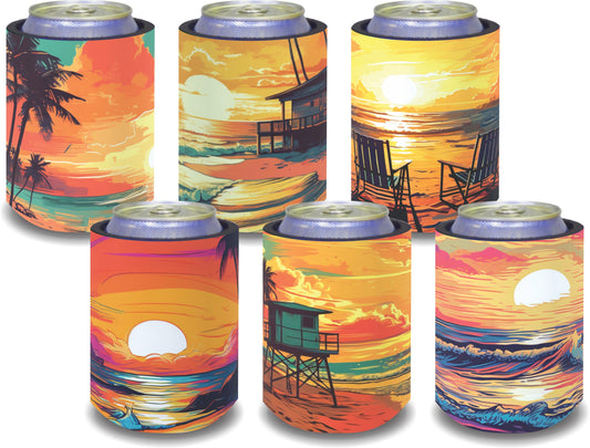 #028 Stubby Holders for home. Set of 6. Full colour stubby holders.