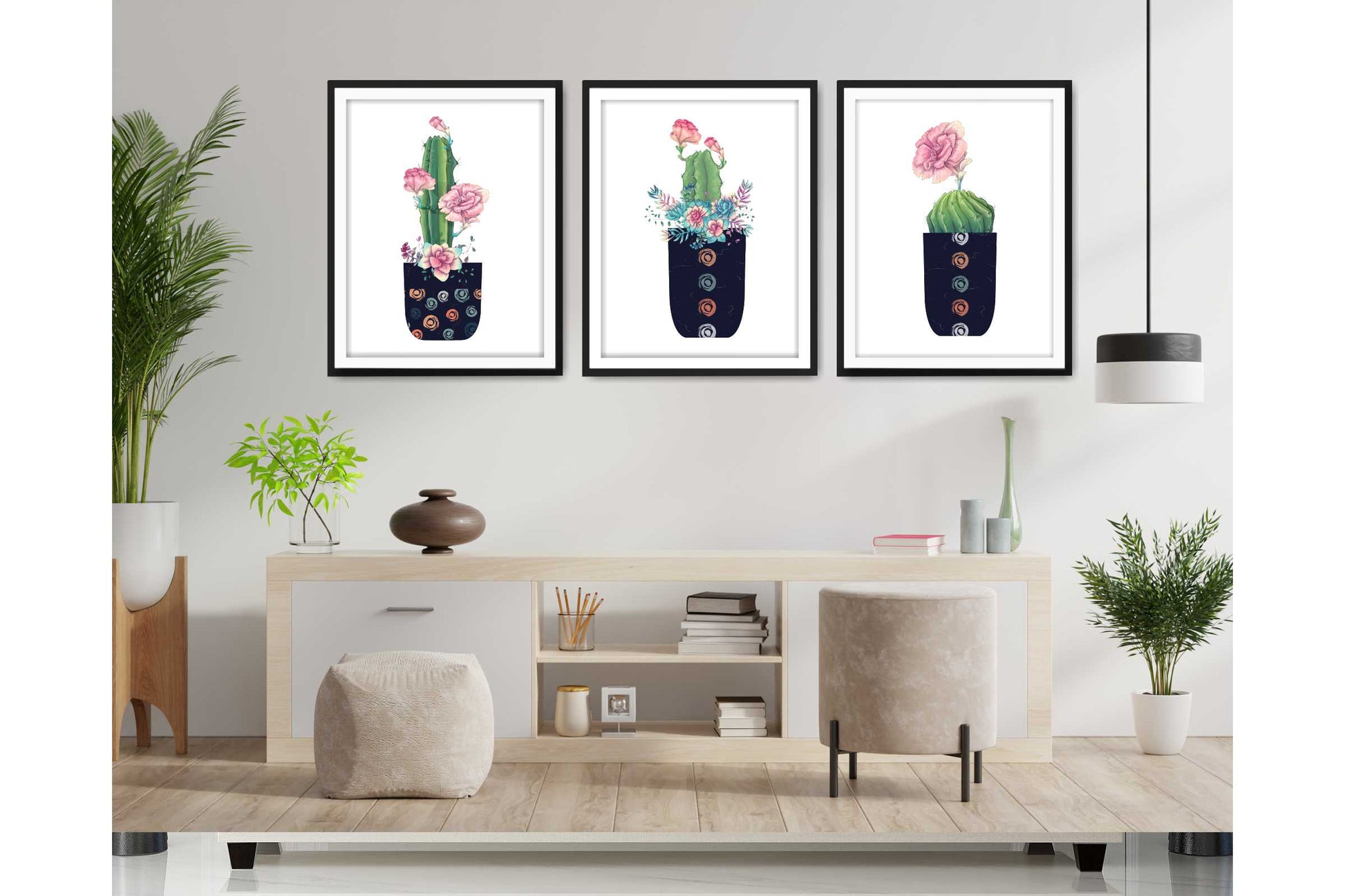 Floral and tropical floral wall art prints.