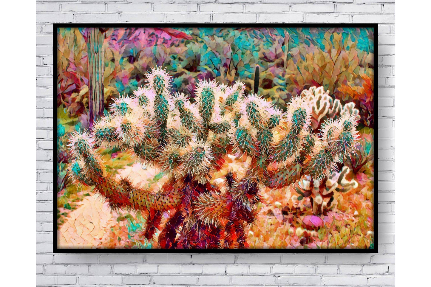 Floral and tropical floral wall art prints. Cactus.