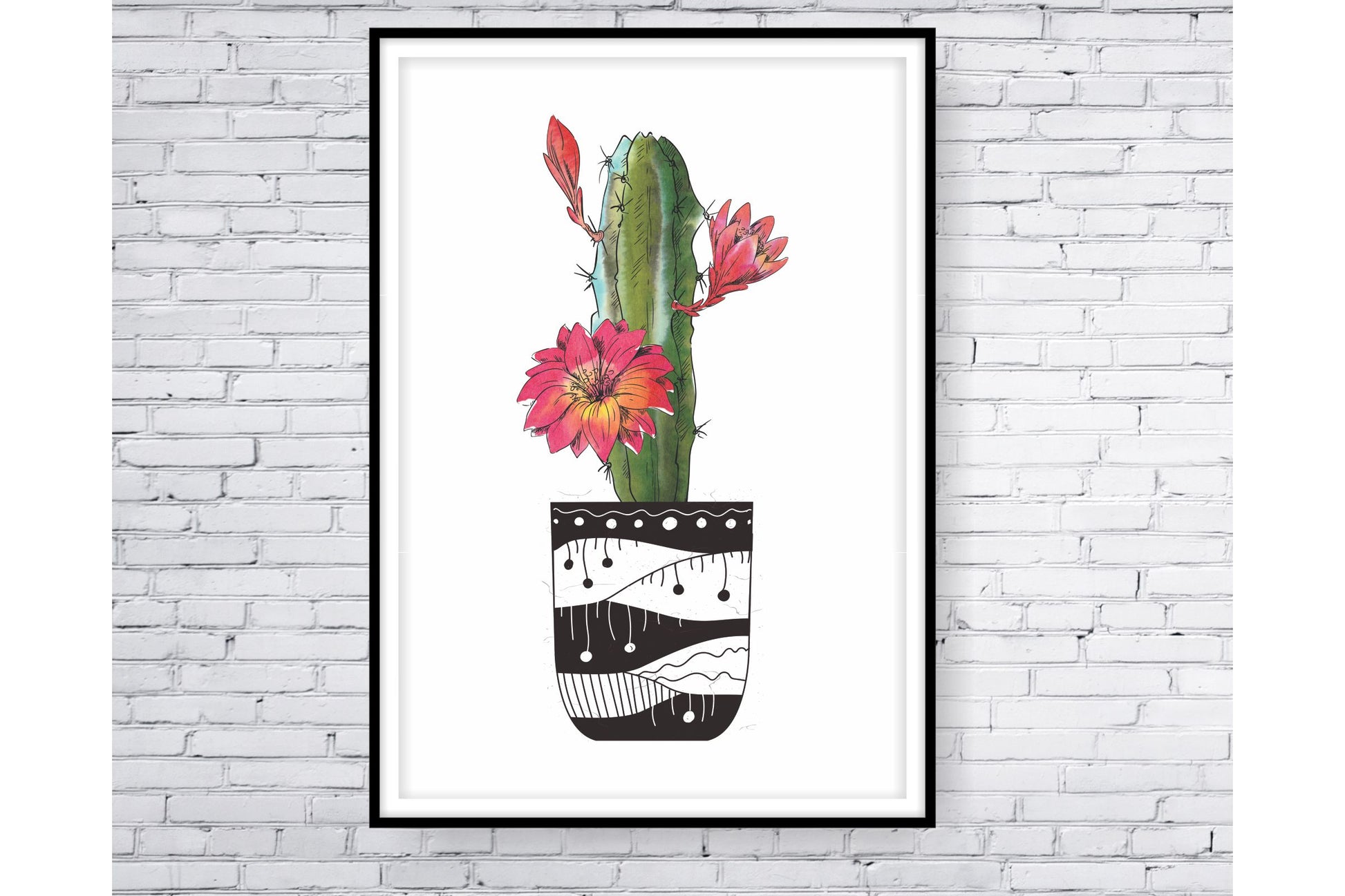 Tropical leavs print. Cactus. 