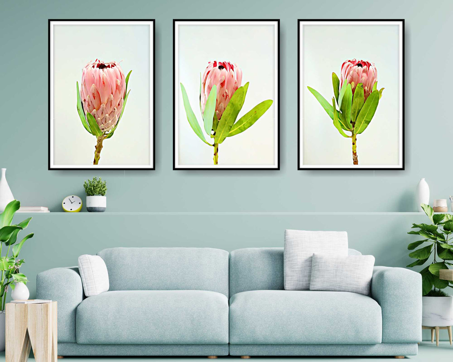 loral and tropical floral wall art. Watercolour Floral and tropical floral prints.