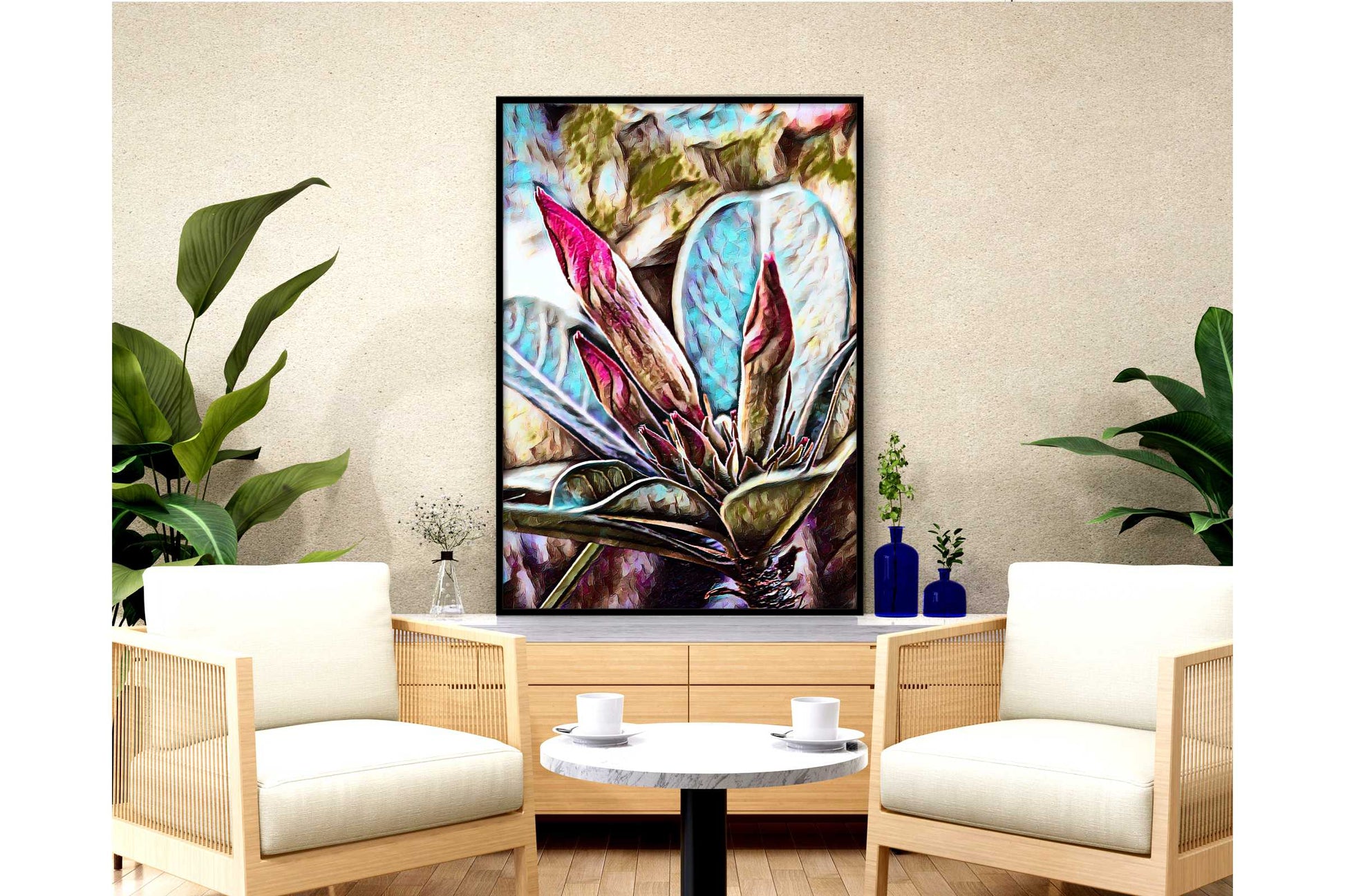 Floral and tropical floral wall art. Floral and tropical floral prints. 