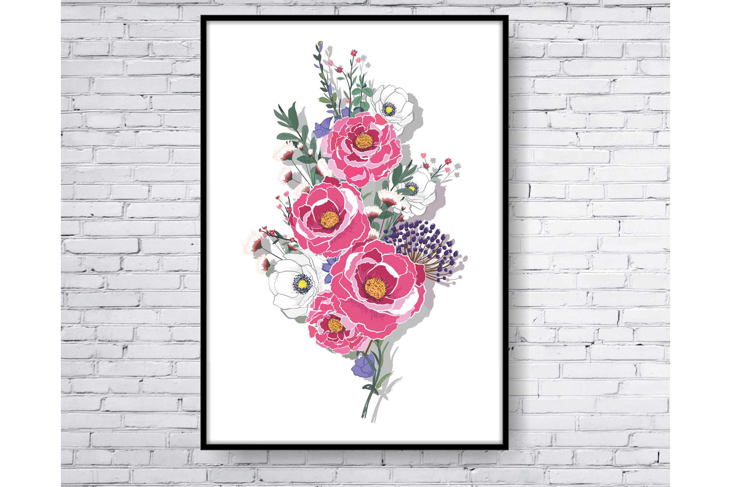 loral and tropical floral wall art. Watercolour Floral and tropical floral prints.