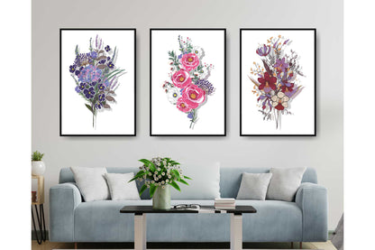 loral and tropical floral wall art. Watercolour Floral and tropical floral prints.