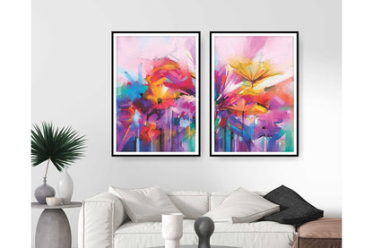 loral and tropical floral wall art. Watercolour Floral and tropical floral prints.