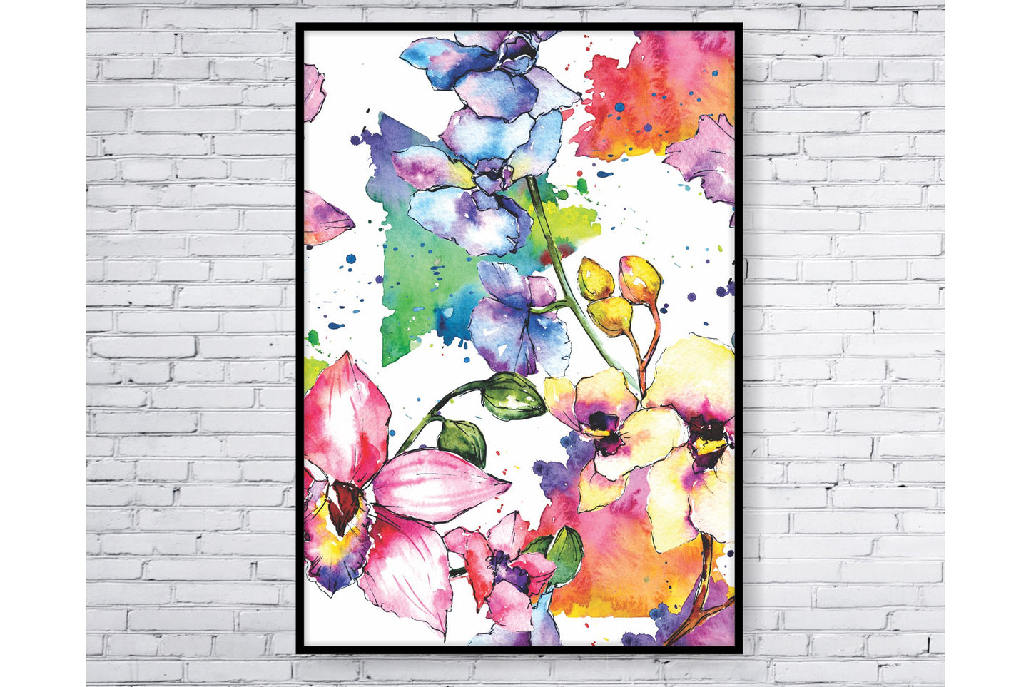 loral and tropical floral wall art. Watercolour Floral and tropical floral prints.