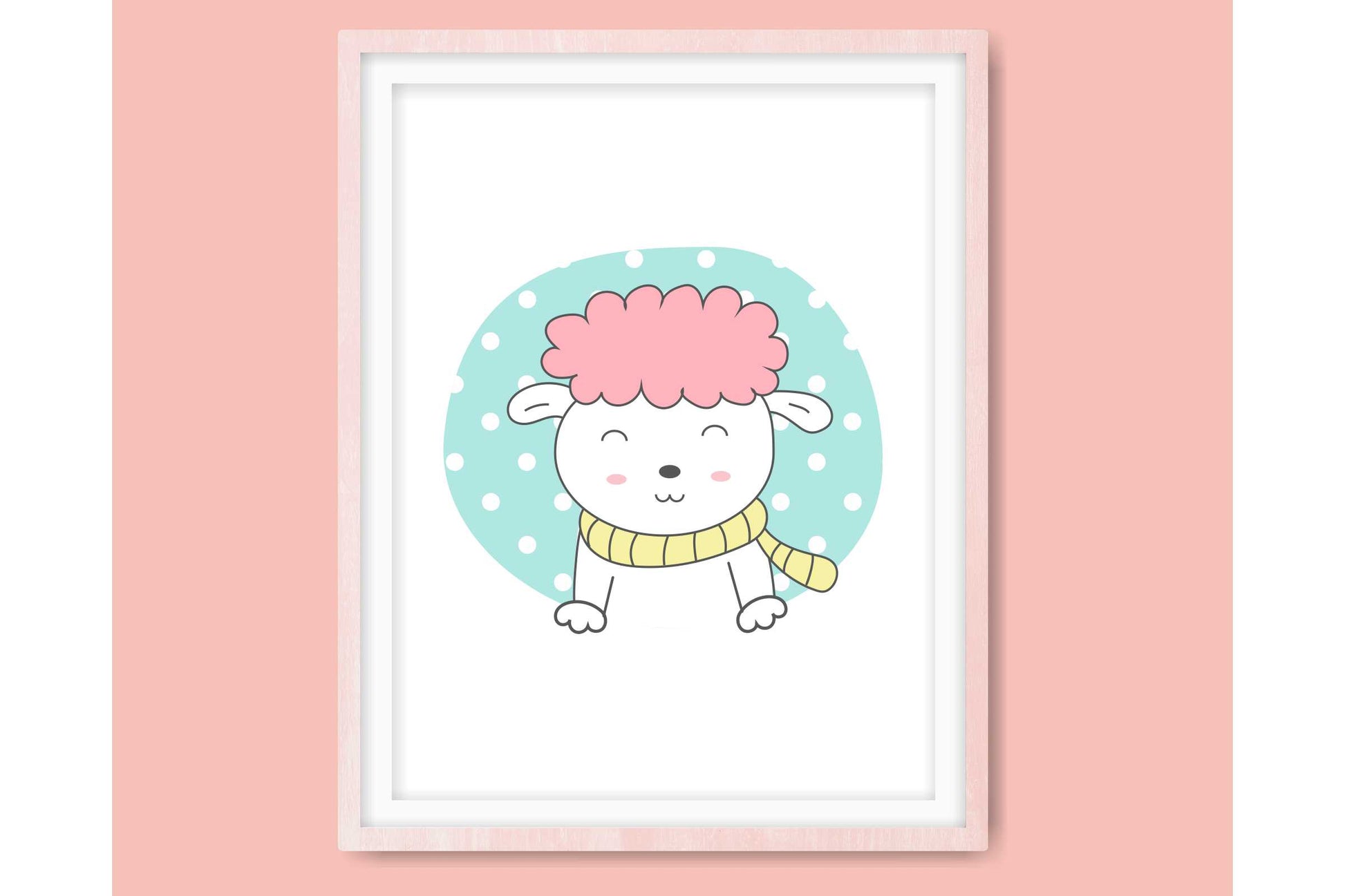 Wall Art Prints For Girls Room. Cartoon Baby Animals