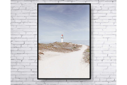 Pastel Colours Wall Art. Coastal scene. Light House. Serene beach scene. Set of 3 prints. A4 Size. #011