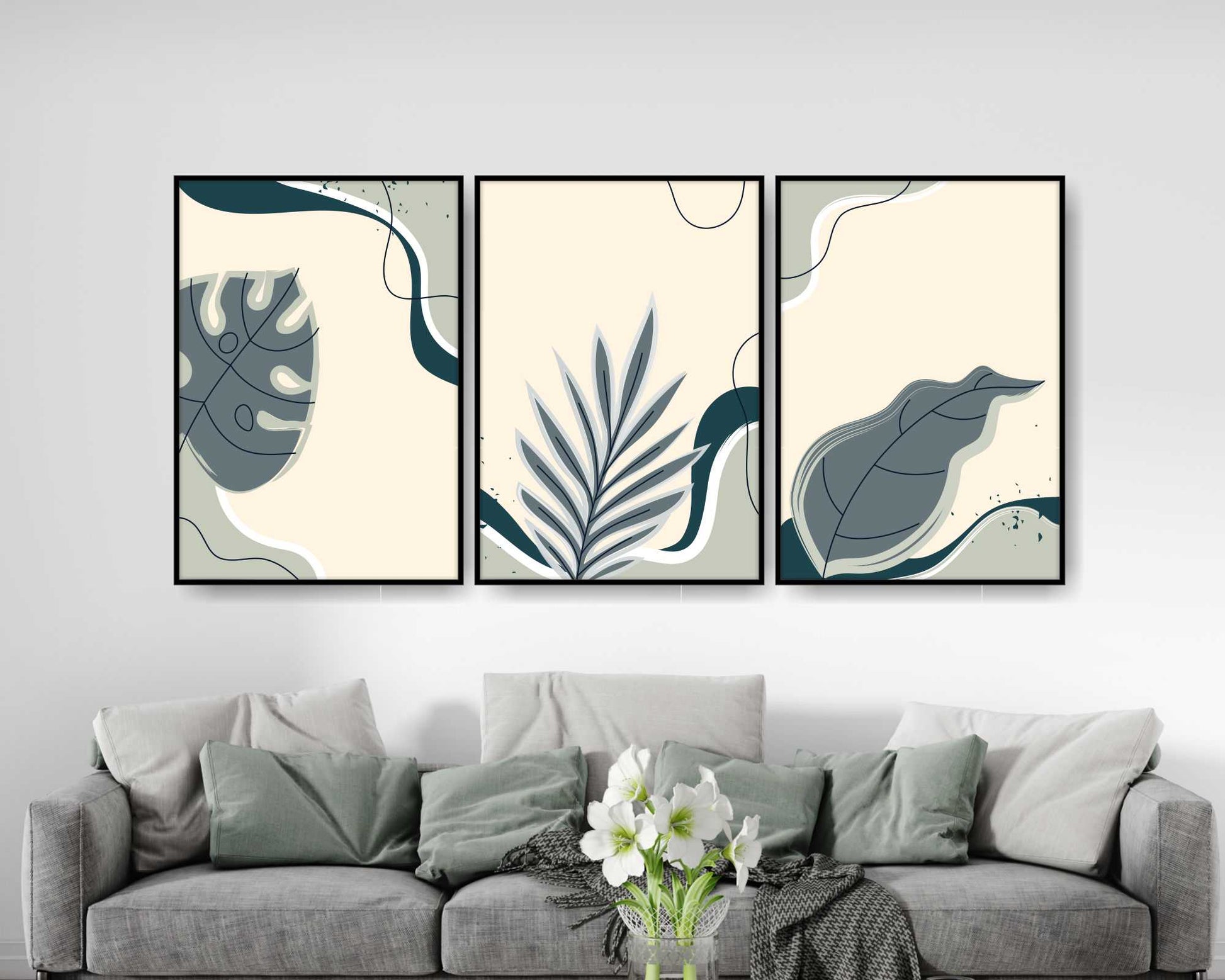 Floral and tropical floral wall art.