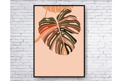 Floral and tropical floral wall art. Tropical leavs print.