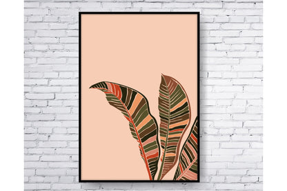 Floral and tropical floral wall art. Tropical leavs print.