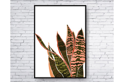 Floral and tropical floral wall art. Tropical leavs print.