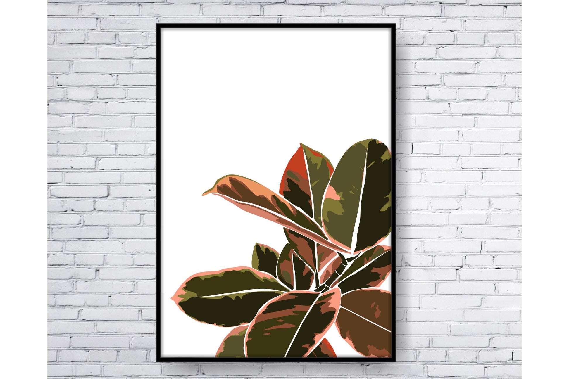 Floral and tropical floral wall art. Tropical leavs print.