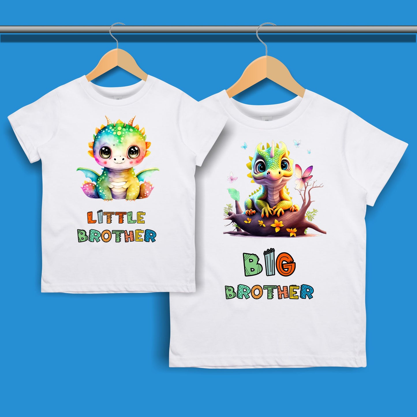 Dinosaur Big Brother Little Brother T-shirt for Boys 