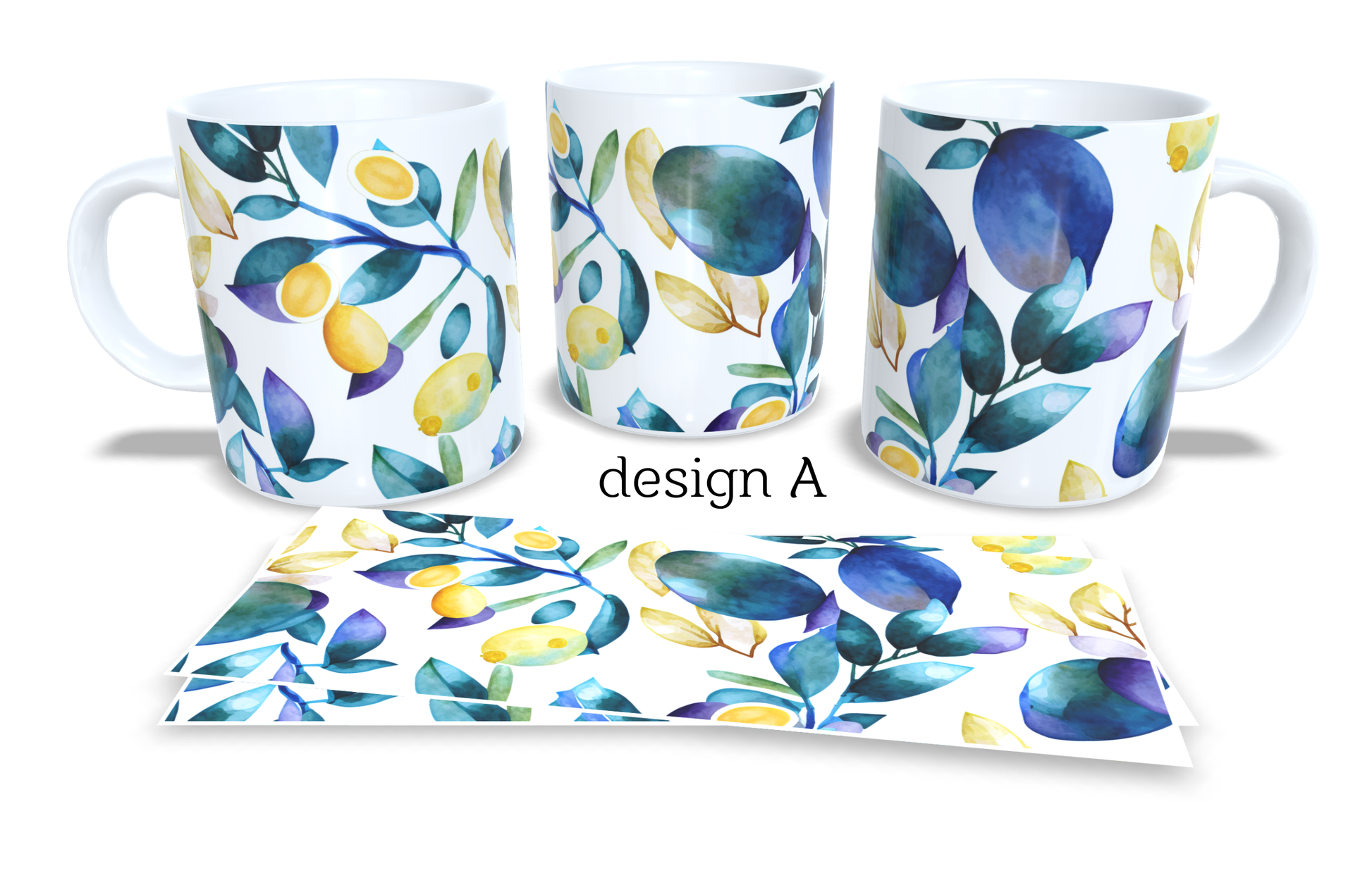 Colourfull Coffee and Tea Mug. Coffee Cup. Tea Mug. Watercolour floral design.