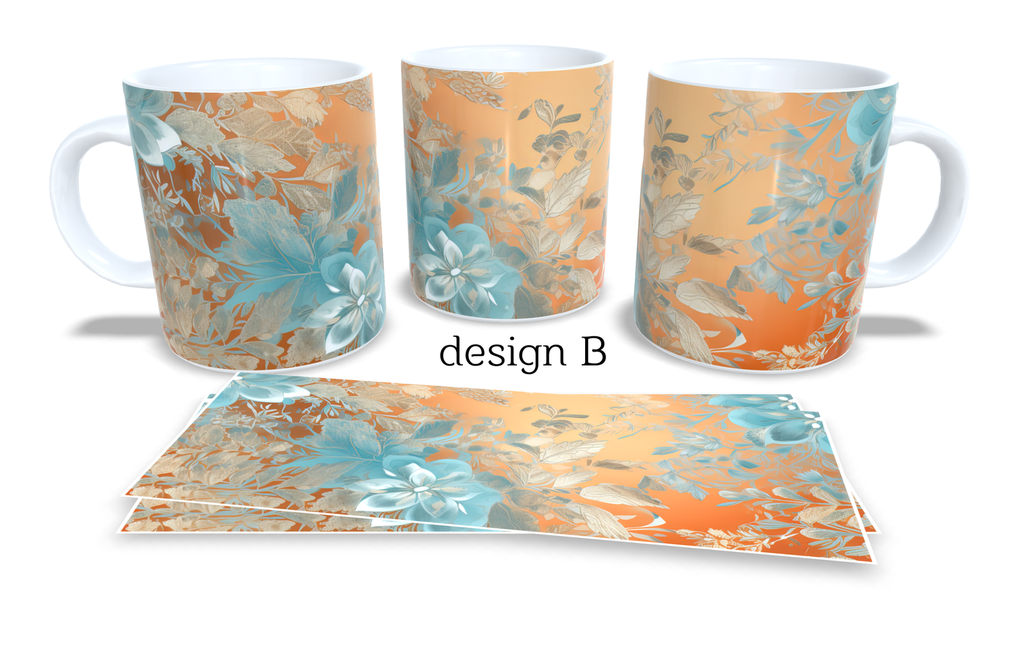 Colourfull Coffee and Tea Mug. Coffee Cup. Tea Mug. Abstract colourfull floral and lace. Full colour sublimated #272