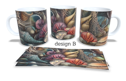 Colourfull Coffee and Tea Mug. Coffee Cup. Tea Mug. Sea Shells. Full colour sublimated #368