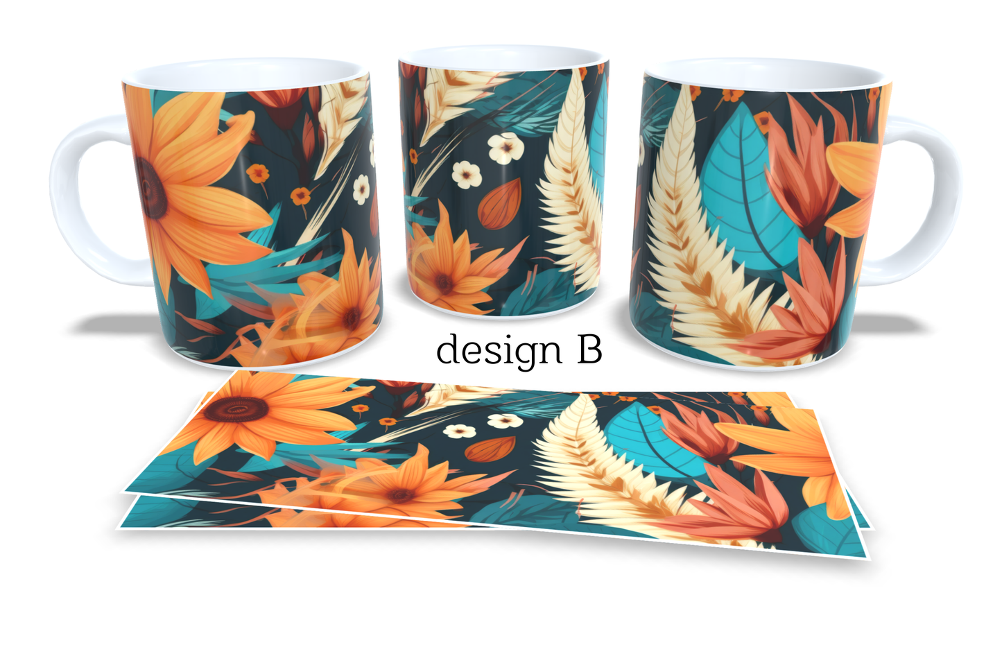 Colourfull Coffee and Tea Mug. Coffee Cup. Tea Mug. Vintage boho. Full colour sublimated #283