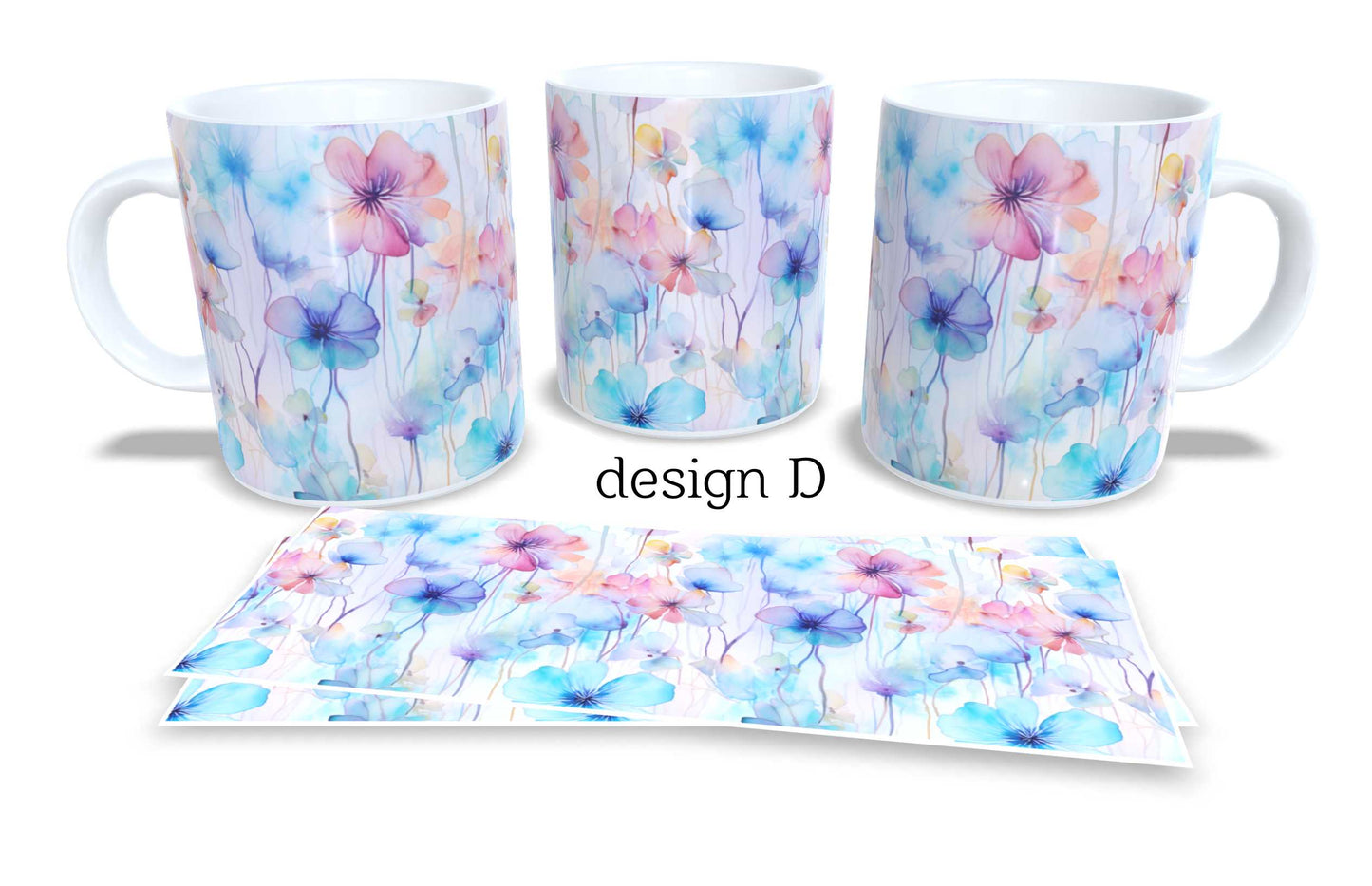 #237 Colourfull Coffee and Tea Mug. Coffee Cup. Tea Mug. Beautiful floral design. Full colour sublimated.