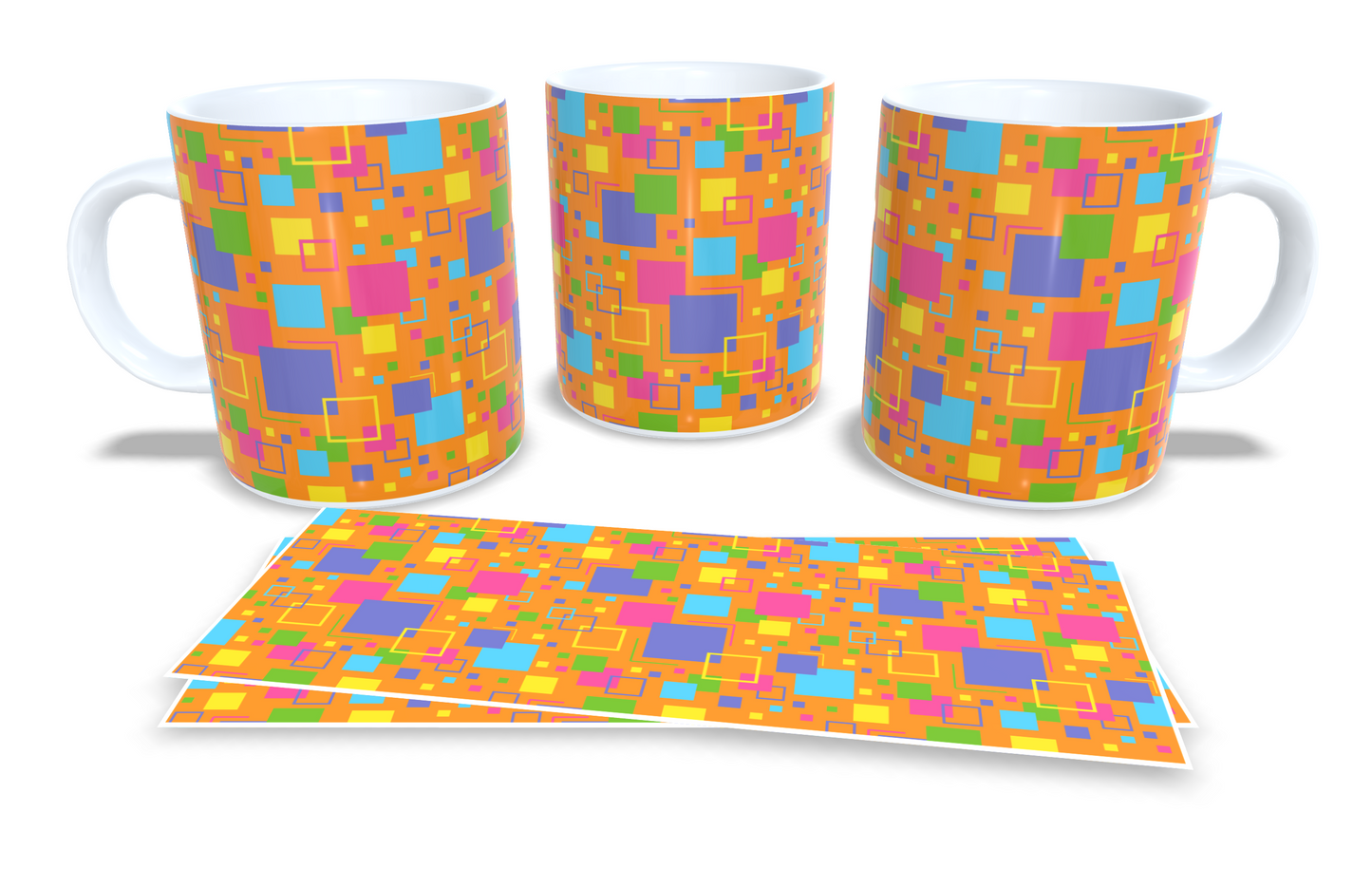 #421 Colourfull Coffee and Tea Mug. Coffee Cup. Tea Mug. Abstract design. Full colour sublimated