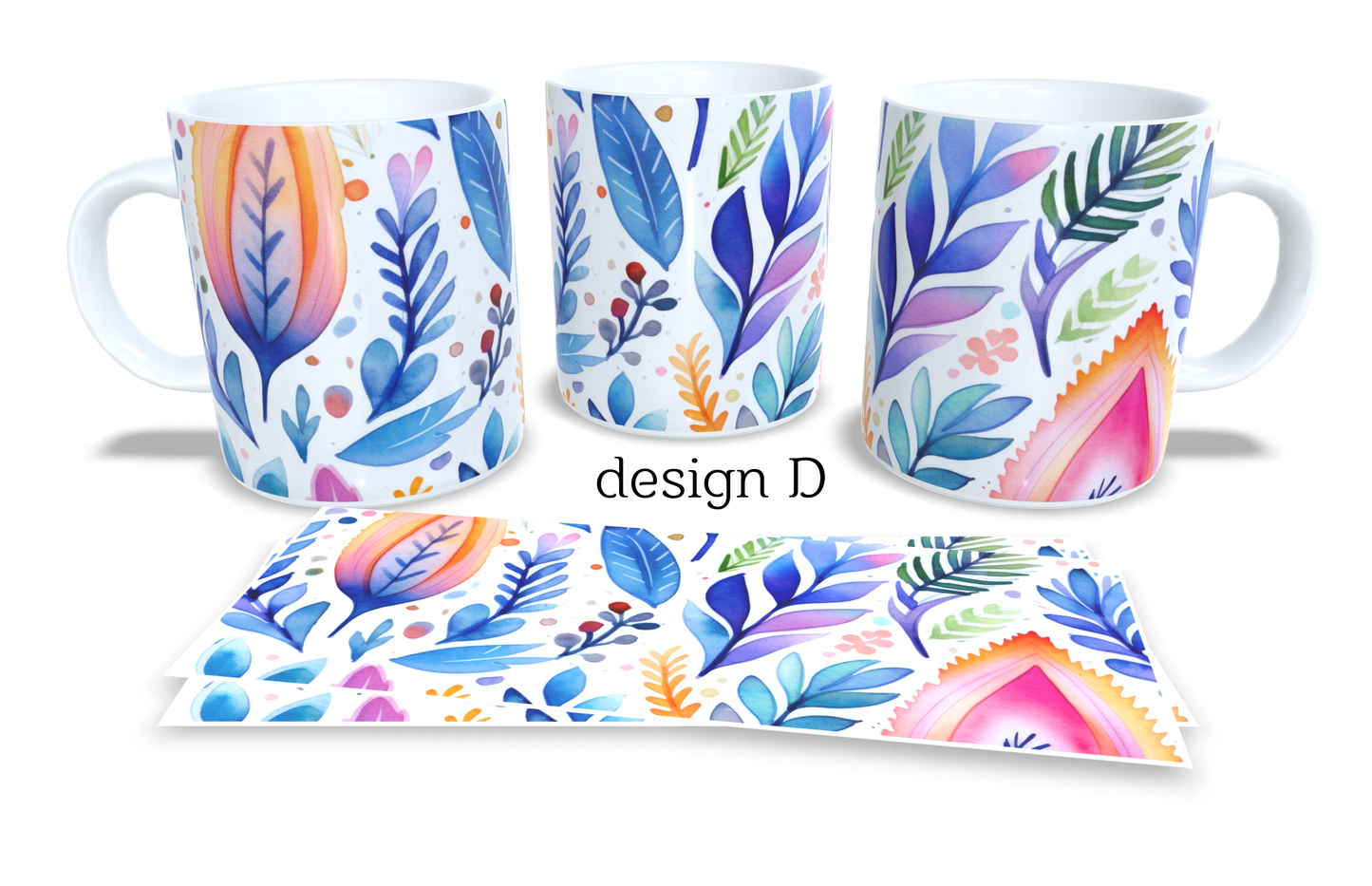 #282 Colourfull Coffee and Tea Mug. Coffee Cup. Tea Mug. Vintage boho. Full colour sublimated