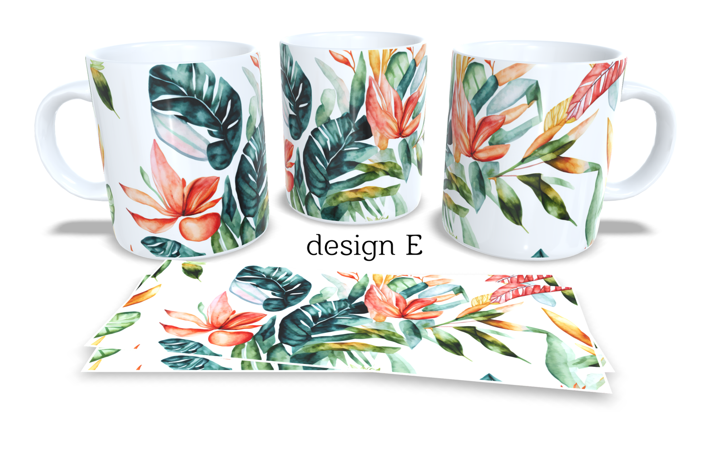 Colourfull Coffee and Tea Mug. Coffee Cup. Tea Mug. Watercolour floral design.