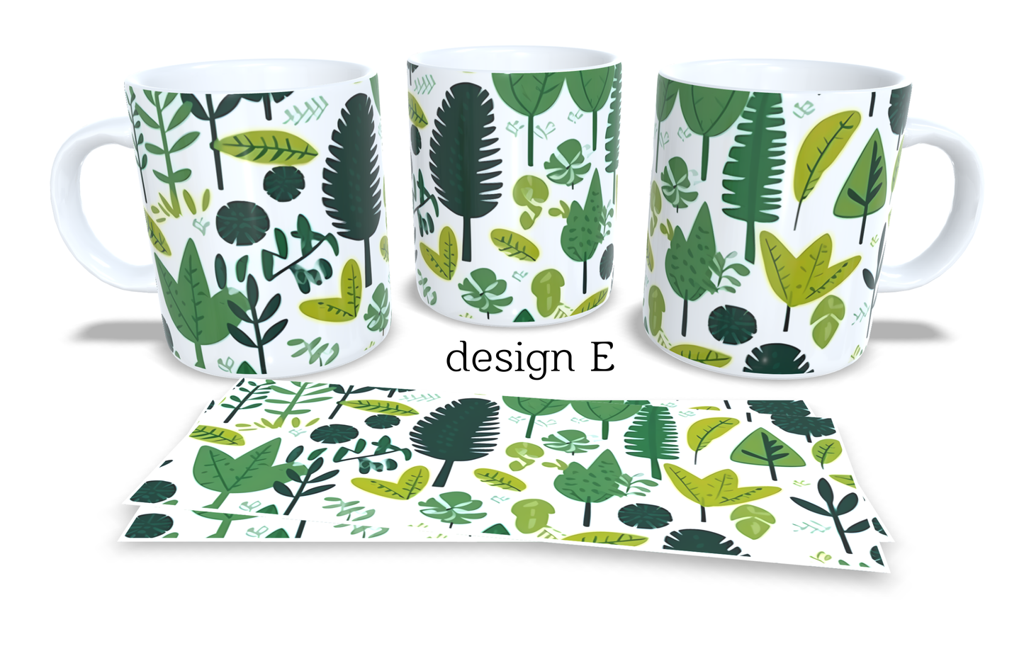 Colourfull Coffee and Tea Mug. Coffee Cup. Tea Mug. Abstract tropical leaves. Full colour sublimated #229