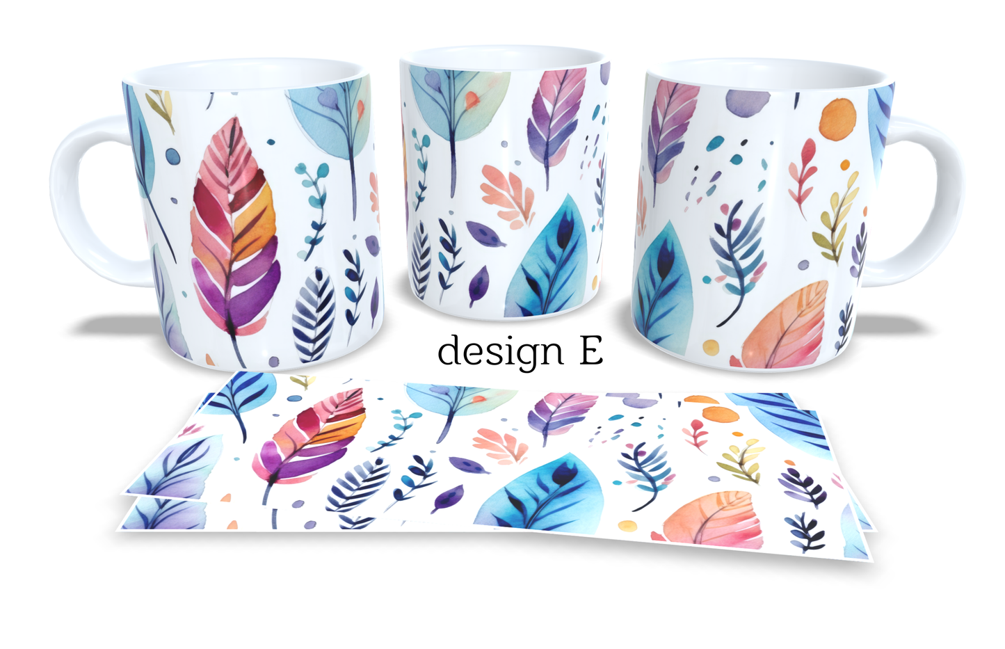 #282 Colourfull Coffee and Tea Mug. Coffee Cup. Tea Mug. Vintage boho. Full colour sublimated