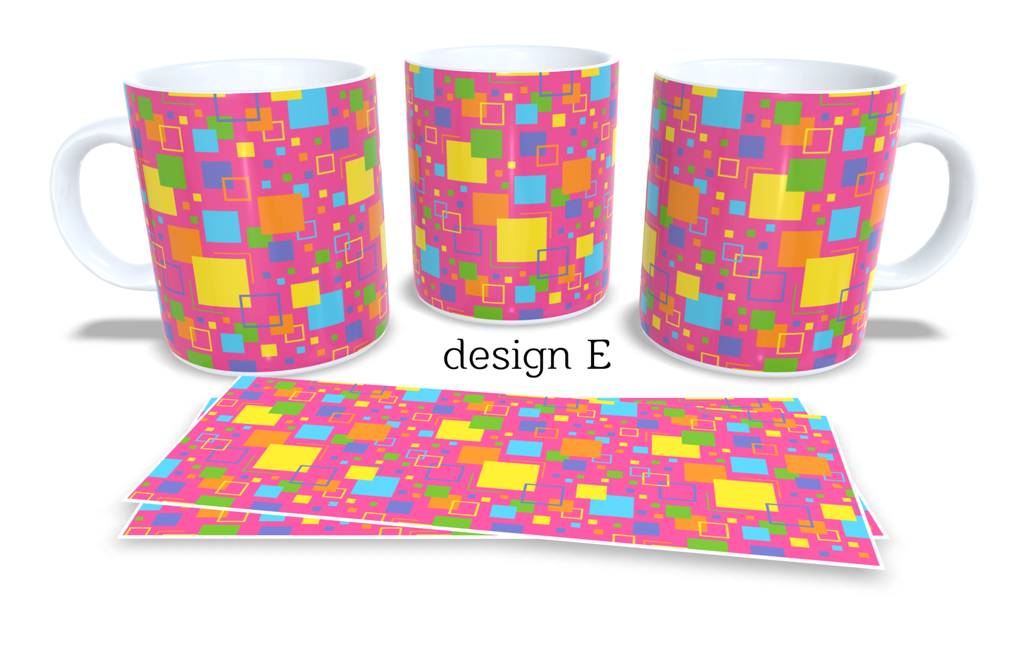 #421 Colourfull Coffee and Tea Mug. Coffee Cup. Tea Mug. Abstract design. Full colour sublimated