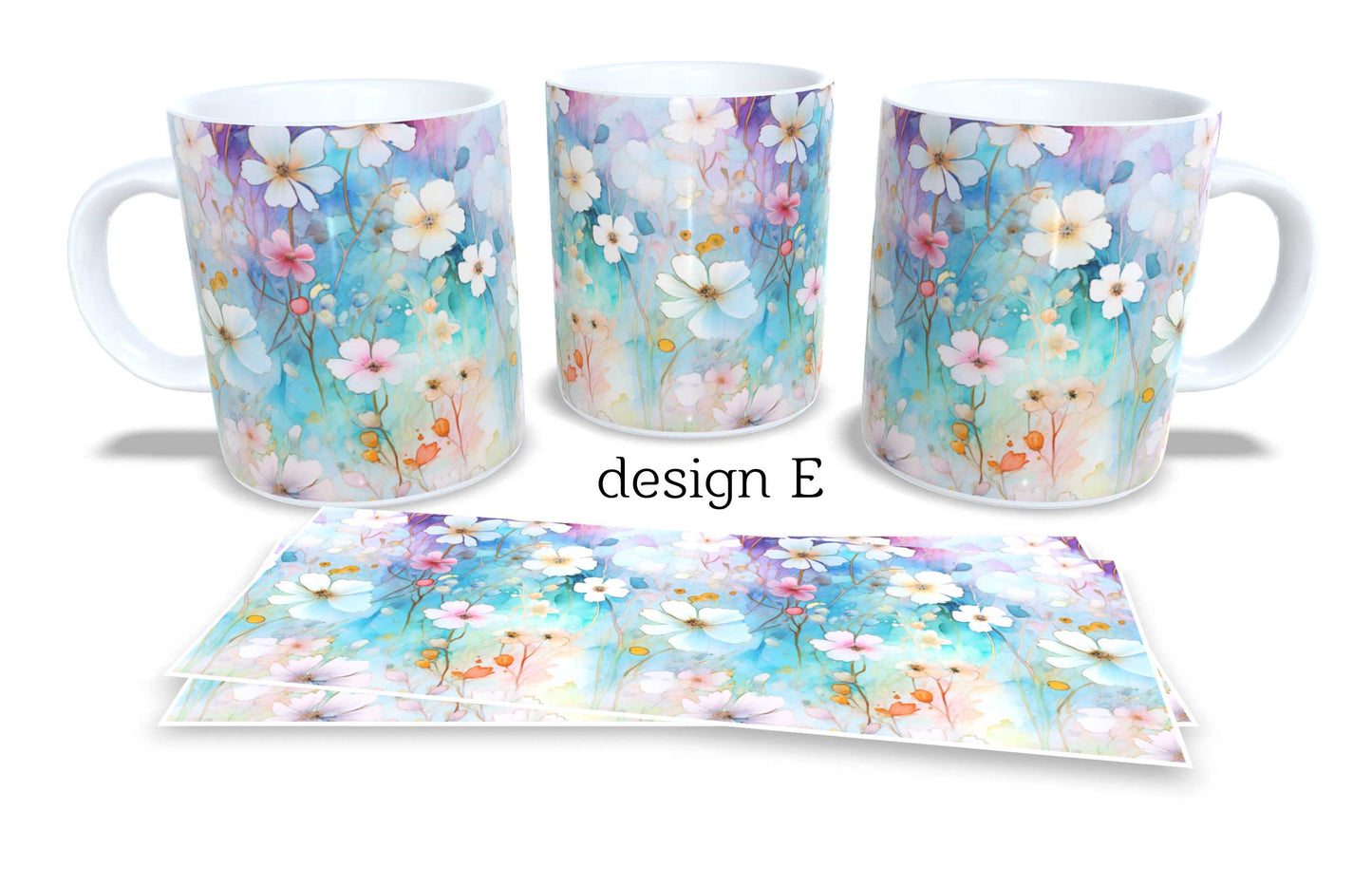 #237 Colourfull Coffee and Tea Mug. Coffee Cup. Tea Mug. Beautiful floral design. Full colour sublimated.