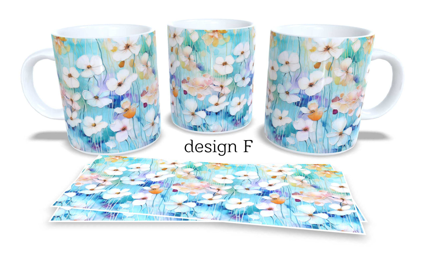 #237 Colourfull Coffee and Tea Mug. Coffee Cup. Tea Mug. Beautiful floral design. Full colour sublimated.