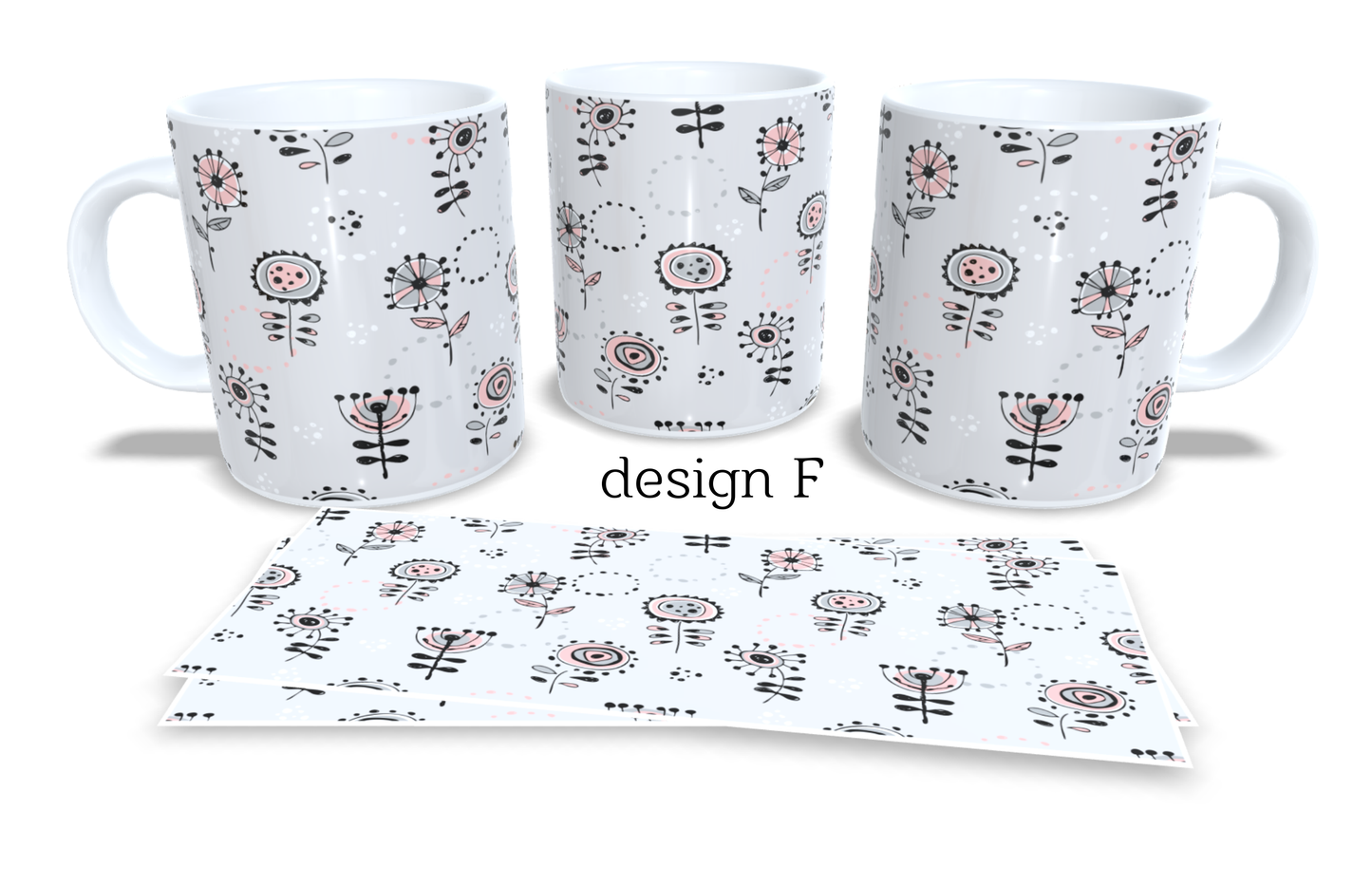 #235 Colourfull Coffee and Tea Mug. Coffee Cup. Tea Mug. Colourfull abstract floral design. Full colour sublimated