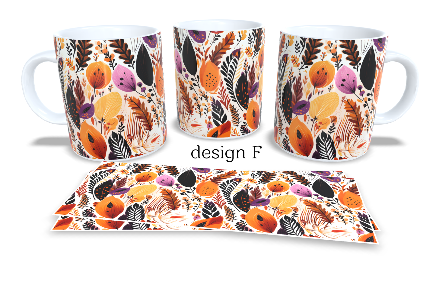 Colourfull Coffee and Tea Mug. Coffee Cup. Tea Mug. Boho floral design. Full colour sublimated #261