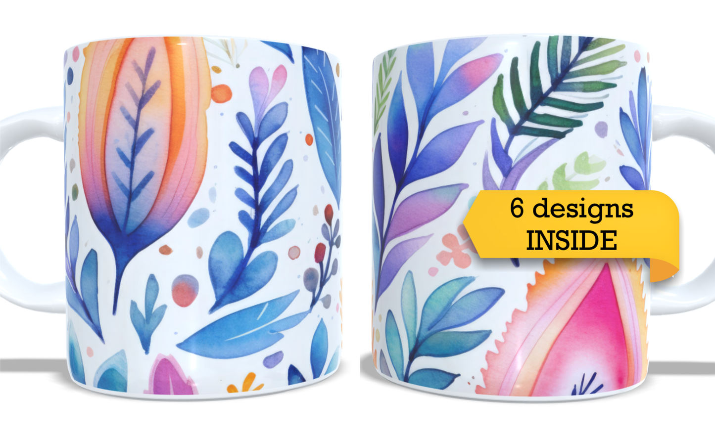 #282 Colourfull Coffee and Tea Mug. Coffee Cup. Tea Mug. Vintage boho. Full colour sublimated