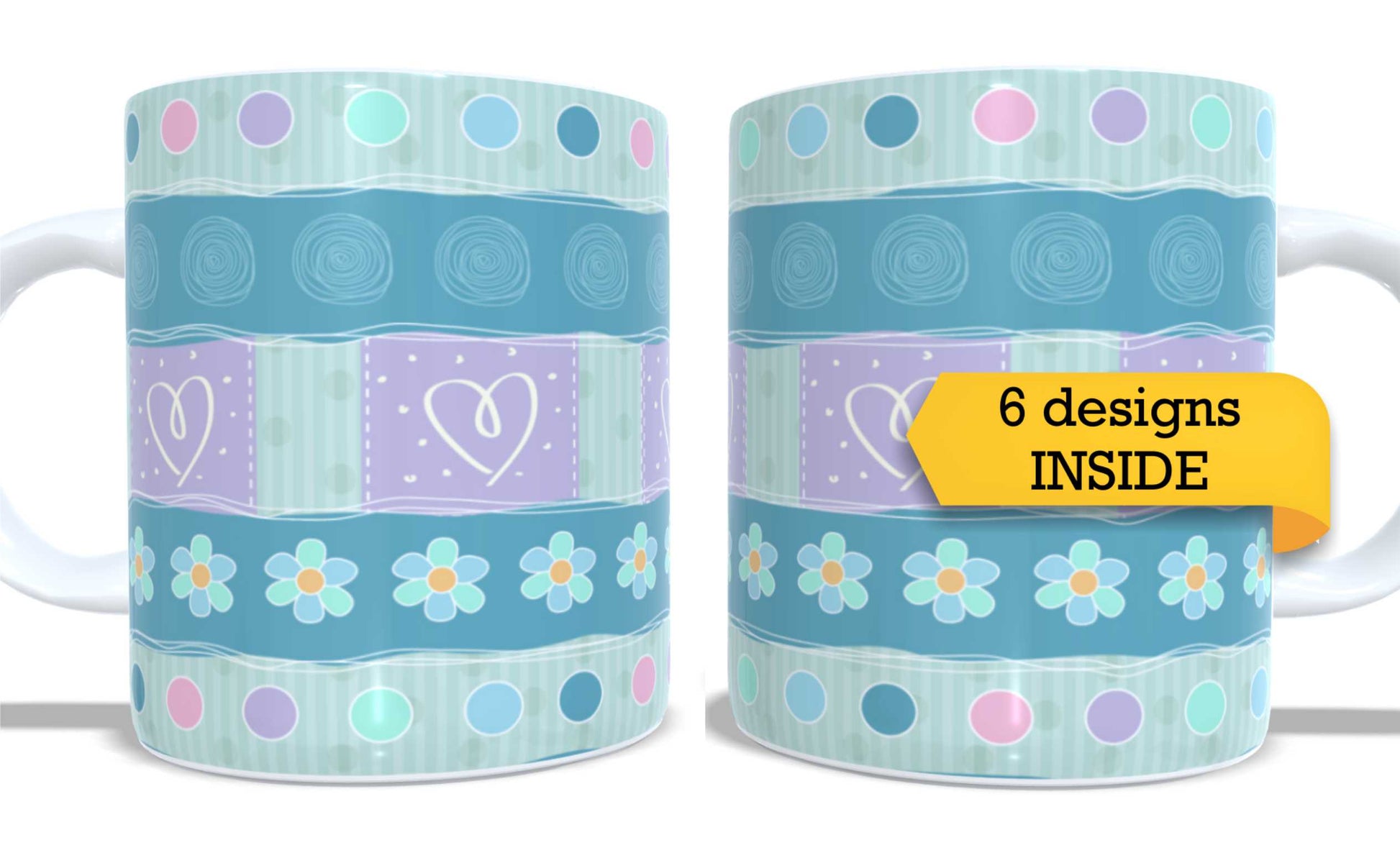 Set of 2 Coffee and Tea Mugs.