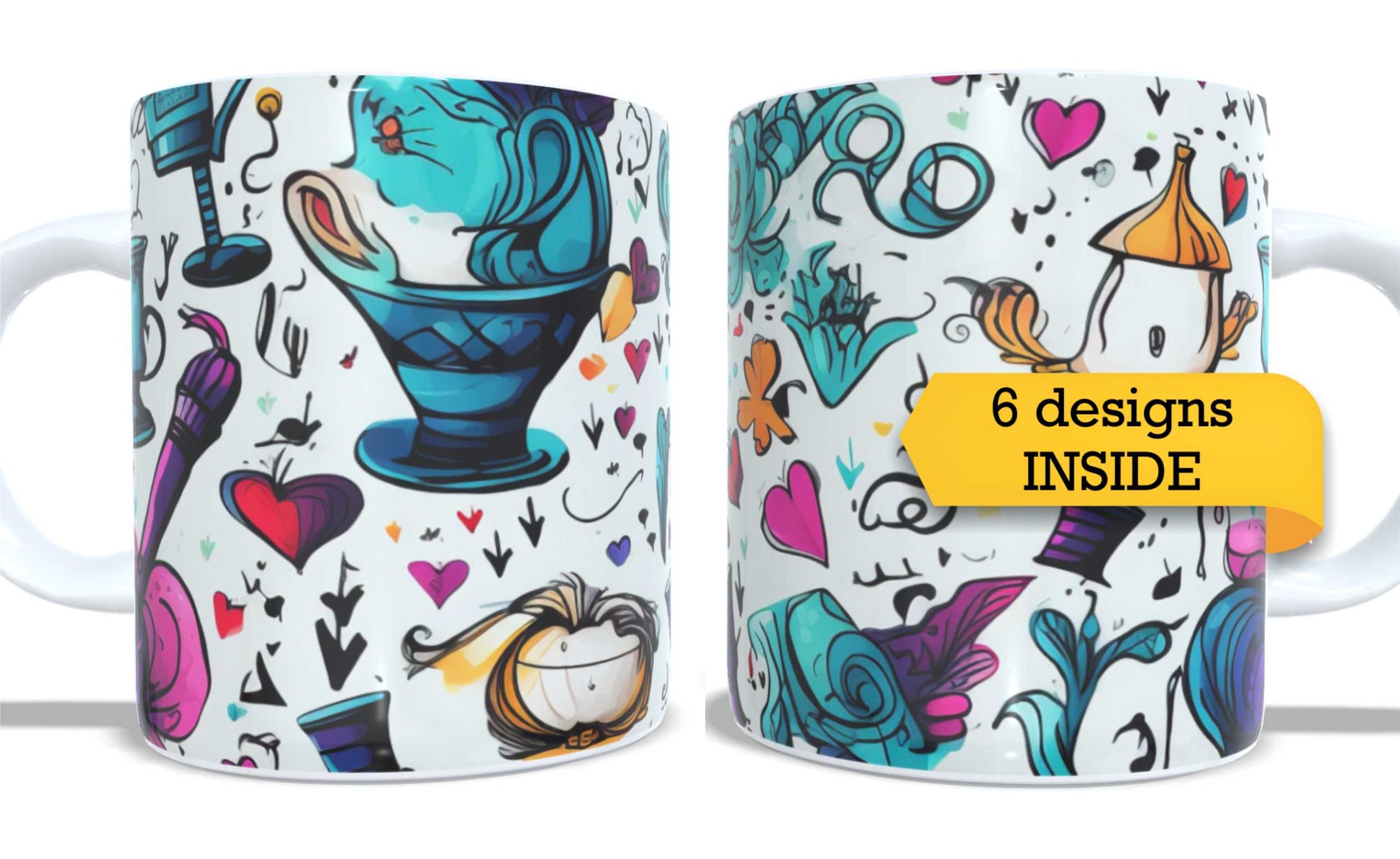 Set of 2 Coffee and Tea Mugs.