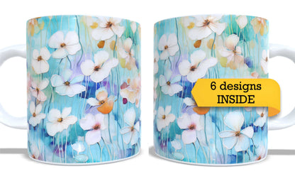 #237 Colourfull Coffee and Tea Mug. Coffee Cup. Tea Mug. Beautiful floral design. Full colour sublimated.