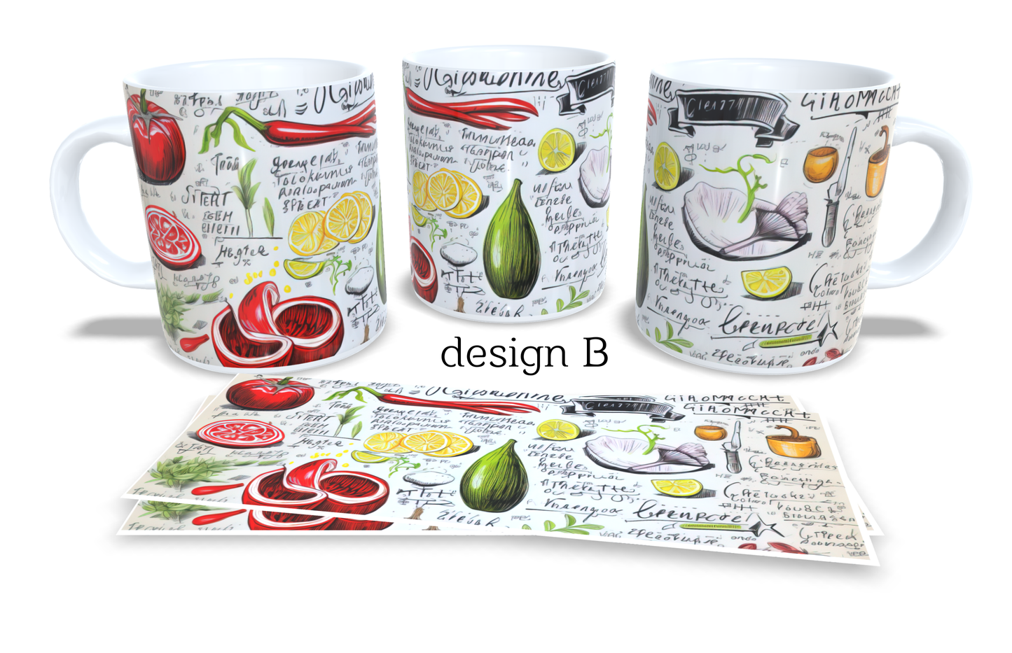 #025 Colourfull Coffee and Tea Mug. Coffee Cup. Tea Mug. Recipes scrapbook. Full colour sublimated